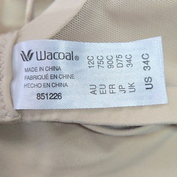 Wacoal Flawless Comfort Underwire Bra 851226 Beige Size 34C - Picture 4 of 6